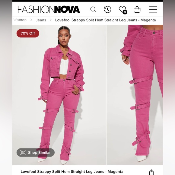Brand new fashion nice two piece jean suit - Picture 1 of 4